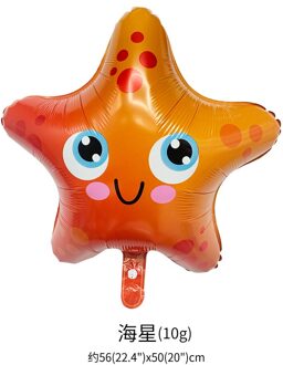 Decoratie Ballon Oceaan Thema Kinderen Verjaardag Party Scene Decoratie Zeester Octopus Aluminium Film Speelgoed Cartoon Ballon