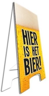 Decoratie bord hier is het bier