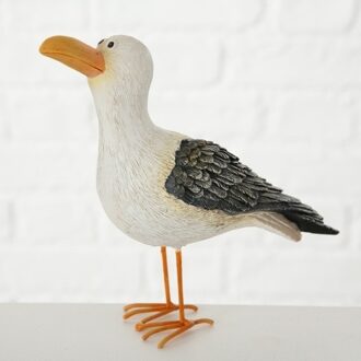 Decoratie Dierenbeeld - Zeemeeuw Vogel - Polystone - 18 x 15 cm Multi
