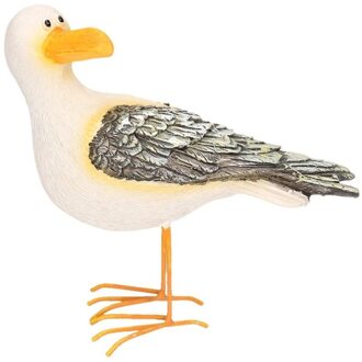 Decoratie Dierenbeeld - Zeemeeuw Vogel - Polystone - 18 x 15 cm Multi
