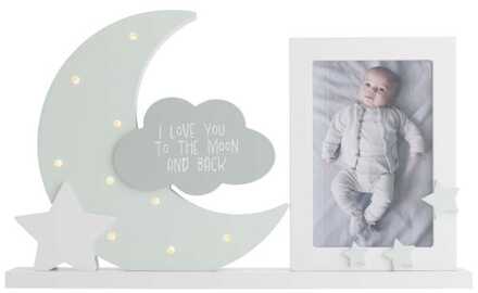 Decoratie Fotolijst Maan met LED lampjes