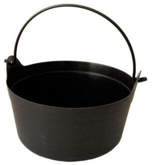 Decoratie heksenketel/kookpot - zwart - 12 x 25 cm - Halloween versiering/decoraties