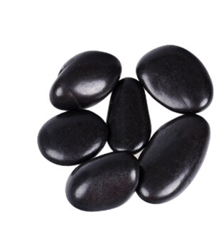 Decoratie/hobby stenen/kiezelstenen zwart 350 gram