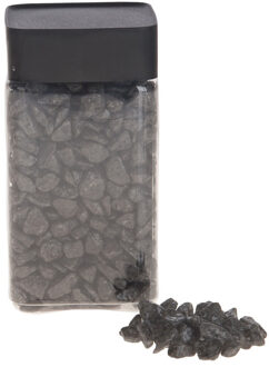 Decoratie/hobby stenen/steentjes - antraciet - 600 gram - vulling materiaal - korrels