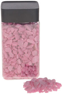 Decoratie/hobby stenen/steentjes - roze - 600 gram - vulling materiaal - korrels