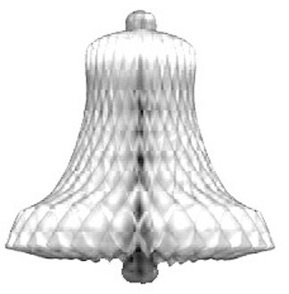 Decoratie kerstklok - wit - 50 cm - honinggraat papier - decoratie bel/klok