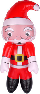 Decoratie kerstman - opblaasbaar - H65 cm - opblaas figuur/pop