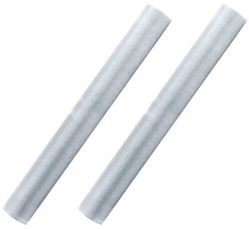 Decoratie organza stof - 2x rollen - glans - zilver - 36 cm x 9 meter - Bruiloft - Knutselen - Hobby