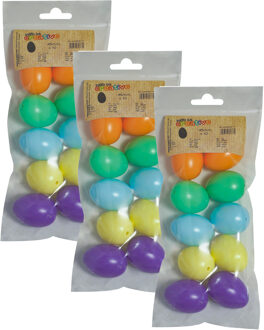 Decoratie paaseieren gekleurd - 30x stuks - 4,5 cm - DIY - zelf te decoreren