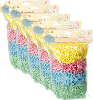 Decoratie paasgras vulmateriaal - in verschillende kleuren - papier - 250 gram