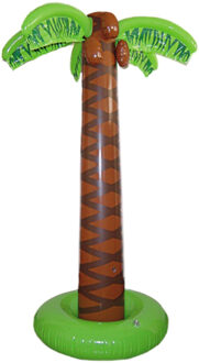 Decoratie palmboom - 2x stuks - opblaasbaar - 165 cm - Tropische Hawaii feestartikelen/versieringen
