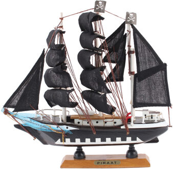 Decoratie - Piraten - Boot - 24cm - Piratenschip - Beeldjes Multikleur