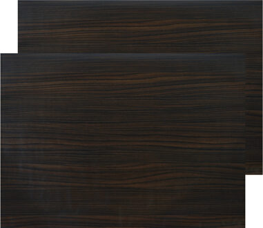 Decoratie plakfolie - 2x - donkerbruin hout patroon - 45 cm x 200 cm - zelfklevend