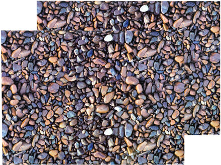 Decoratie plakfolie - 2x - kiezel steentjes patroon - 45 cm x 200 cm - zelfklevend