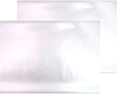 Decoratie plakfolie - 2x - zilver metallic kleur - 45 cm x 200 cm - zelfklevend