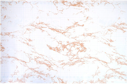 Decoratie plakfolie - 3x - marmer patroon wit/goud - 45 cm x 2 m - zelfklevend