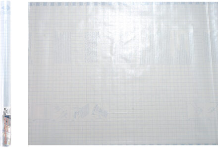 Decoratie plakfolie - privacy raamfolie - 45 cm x 2 m - melkglas vierkantjes design - zelfklevend