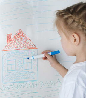 Decoratie plakfolie whiteboard 45 cm x 1,5 meter zelfklevend - Decoratiefolie - Meubelfolie