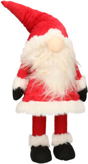 Decoratie pop gnome/kabouter - kerstman pop - 42 cm - Kerstman pop Rood