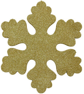 Decoratie sneeuwvlok - goud - 40 cm - kunststof - Hangdecoratie Goudkleurig