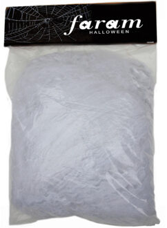 Decoratie spinnenweb/spinrag groot - 850 gram - wit - Halloween/horror versiering