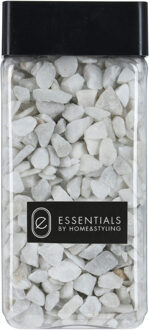 Decoratie steentjes/hobby steentjes - Wit - 550 ml - 9/13 mm