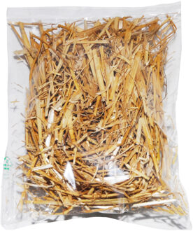 Decoratie stro - zakje 14 x 20 cm - grof - hobby materiaal - kerststal stro