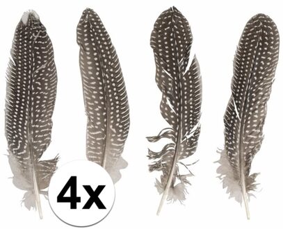 Decoratie - veren - Fazant - set van 4x stuks - Sierveren - 22cm