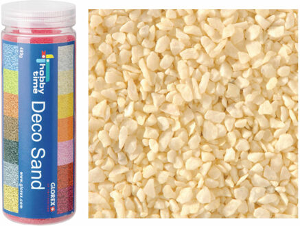 Decoratie zand/kiezels - creme - 500gr - zandkorrels - mini steentjes - 2 tot 6 mm