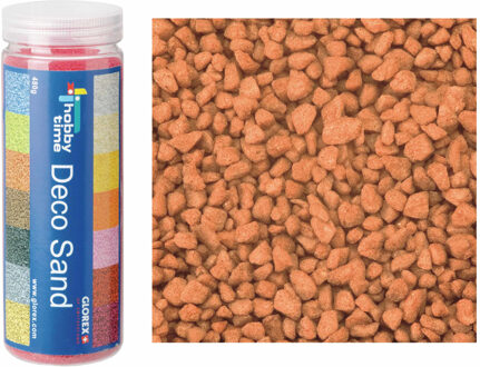 Decoratie zand/kiezels - oranje - 500gr - zandkorrels - mini steentjes - 2 tot 6 mm