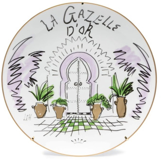 Decoratief Bord met La Gazelle d'Or Ontwerp Ginori 1735 , Multicolor , Unisex - ONE Size