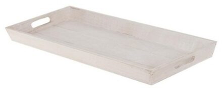 Decoratief houten dienblad wit 58 x 25 cm - Dienbladen