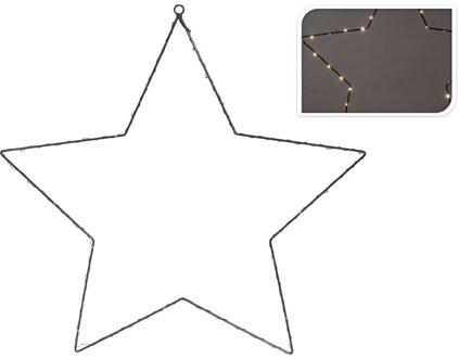 Decoratiehanger ster met LED lampjes warmwit 50 cm