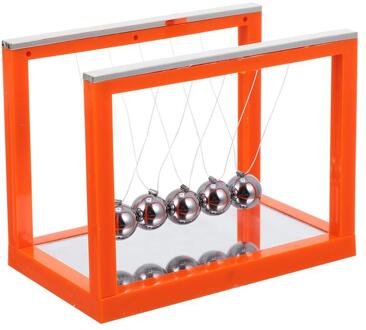 Decoratieve Educatieve Newtons Cradle Balance Balls Balans Ballen Speelgoed Voor Volwassen Decor oranje