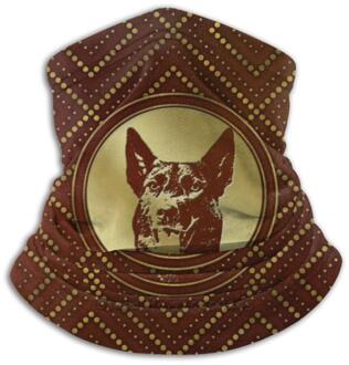 Decoratieve Gouden Nederlandse Herder Microfiber Halswarmer Bandana Sjaal Gezichtsmasker Nederlandse Herder Dutchie Nederlandse Herder