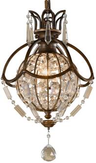 Decoratieve hanglamp Bellini geoxideerd brons, helder