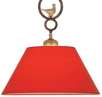 Decoratieve hanglamp PROVENCE CHALET in rood groen-goud, goud