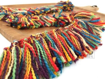 Decoratieve Hoofdtooi Kleding Etnische Stijl Accessoires Wol Kwastje Kant Paisley Lace Edge Handgemaakte Accessoires Singels Materiaal