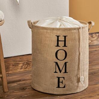 Decoratieve Jute Wasmand, Cilinder Mand, Opslag Mand, Geweven Jute Katoen, Opslag Mand, 1 Pcs// 36Cm X 40Cm