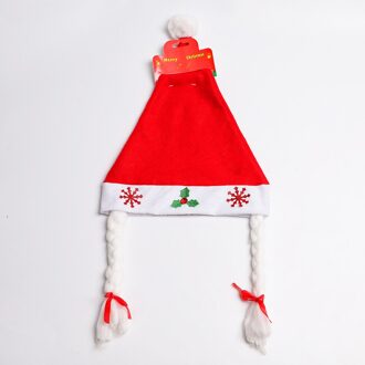 Decoratieve Kerst Hoeden Volwassen Cartoon Kinderen Kerstcadeaus Dubbele Paardenstaart Pruiken Kerst Hoeden Leuke Feestelijke Benodigdheden