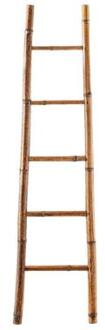 Decoratieve ladder Koen - naturel - 150x40x4 cm - Leen Bakker Bruin - 4 x 40 x 150