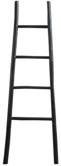 Decoratieve ladder Roel - zwart - 160x55x5 cm - Leen Bakker - 5 x 55 x 160