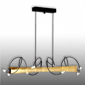 Decoratieve led-hanglamp Donna bruinzwart, goud