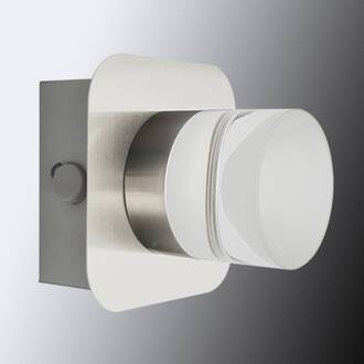 Decoratieve Led-wandlamp Stefanie geborsteld staal, gesatineerd