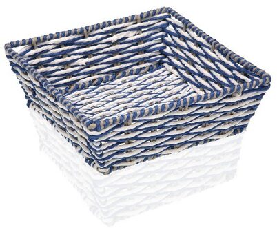 Decoratieve Mand Plastic (23X8X23 Cm) Blauw
