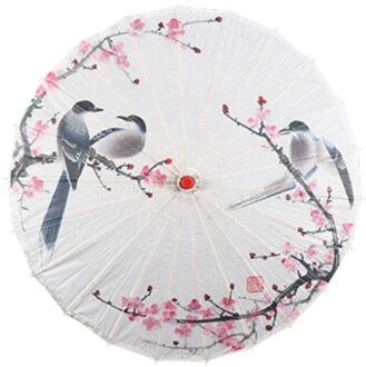 Decoratieve Paraplu Chinese Stijl Olie Papier Paraplu Zijde Vrouwen Paraplu Japanse Kersenbloesem Zijde Oude Dans Paraplu 02 84cm