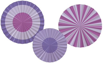 Decoratieve Rozetten Posh Purple (3st) Paars - Lila