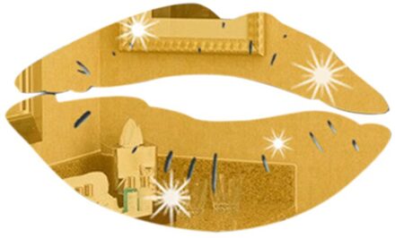 Decoratieve Spiegel Sticker Verwijderbare Lippen Spiegel Muurstickers Decal Kunst Pvc Thuis Kamer Decoratie Diy Kamer Badkamer goud