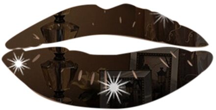 Decoratieve Spiegel Sticker Verwijderbare Lippen Spiegel Muurstickers Decal Kunst Pvc Thuis Kamer Decoratie Diy Kamer Badkamer zwart