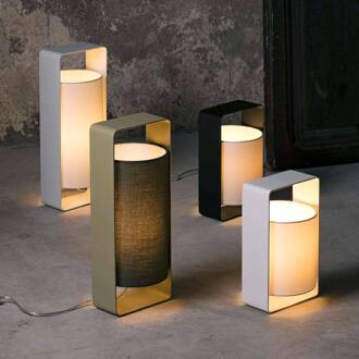 Decoratieve tafellamp Lula, 27 cm wit, zwart